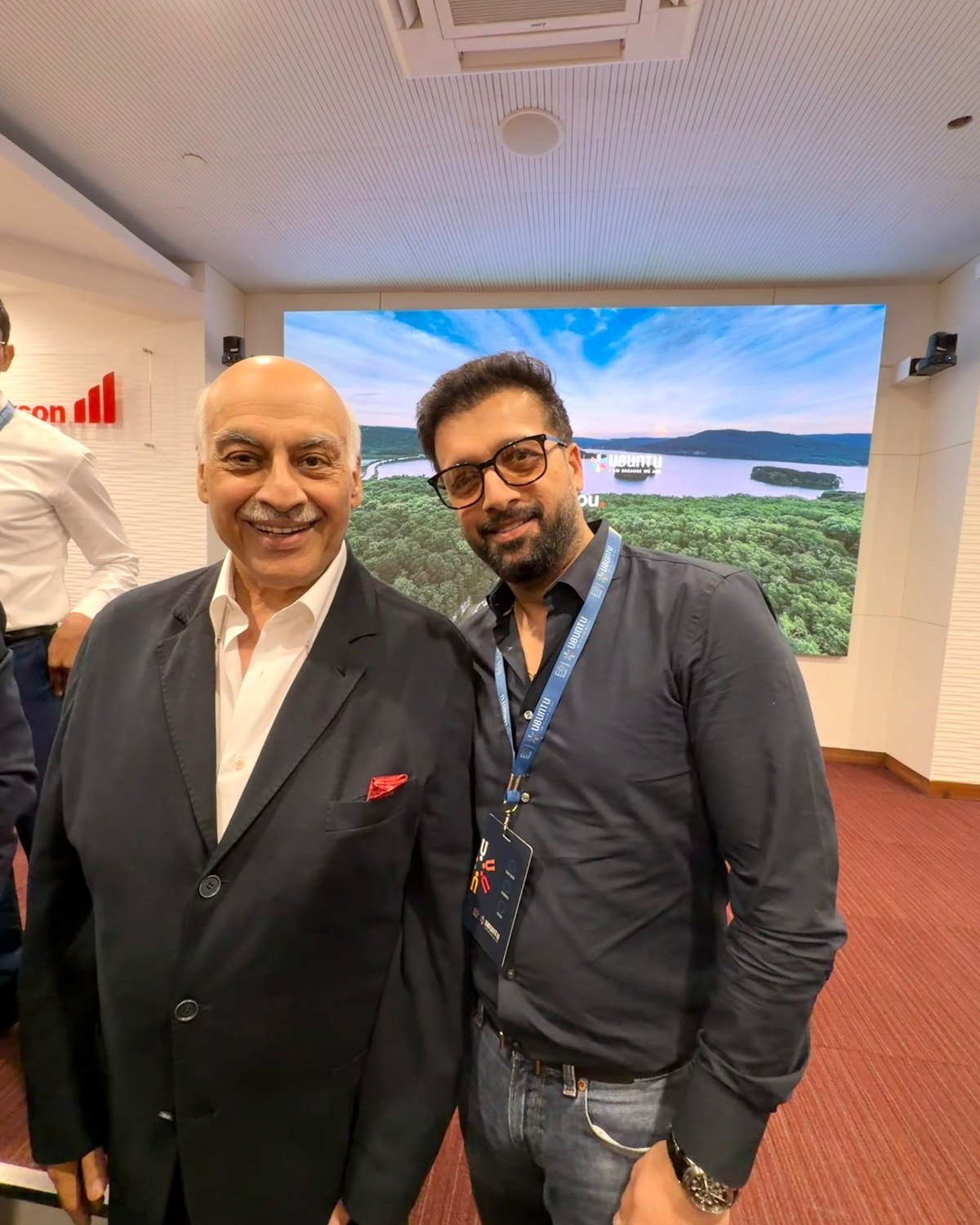Sahil Jindal with a senior industry veteran at a business summit