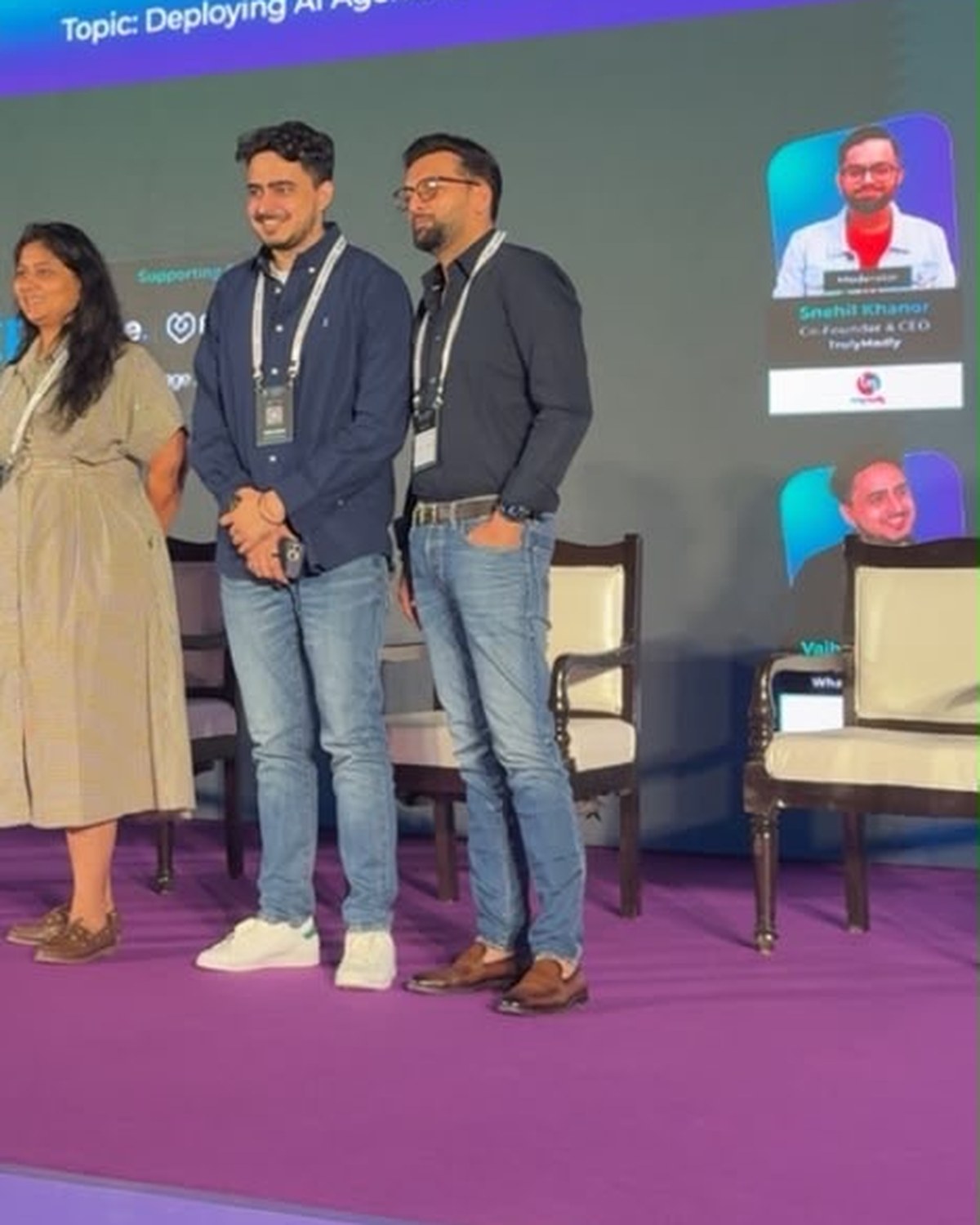 Sahil Jindal with fellow panelists on stage at the D2C Insider Frontier AI Summit